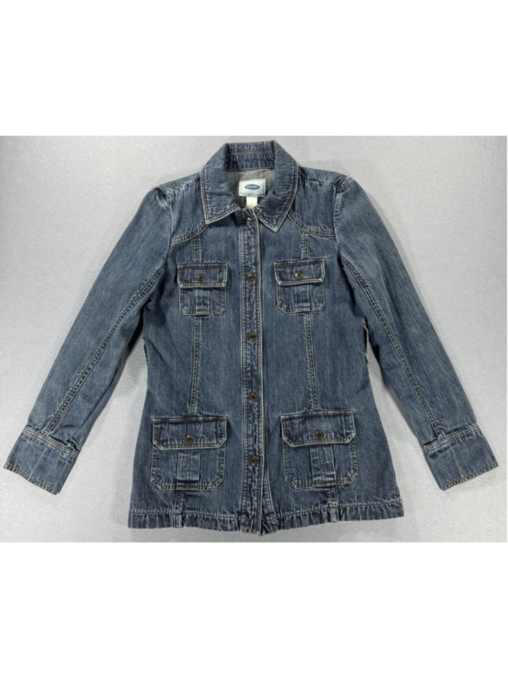 Old Navy Vintage Denim Jacket Medium Wash Blue Cotton Fall 2003 Women's Md